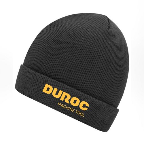 Knitted hat with embroidered logo