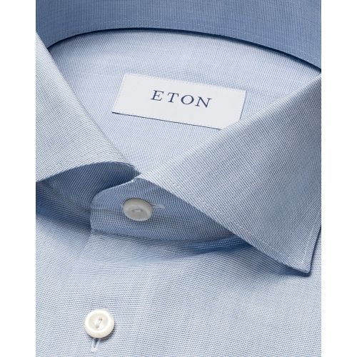 Eton Slim Fit - Light blue Solid Signature Oxford Shirt